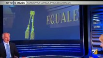 Travaglio VS Paniz sul processo breve nella manovra economica, Ruby e P4 (Otto e mezzo,29/06/2011)