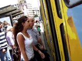 Tram ride in Belgrade, Serbia