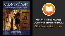 Quotes Of Note Brilliant Thoughts Arranged By Subject EBOOK (PDF) REVIEW