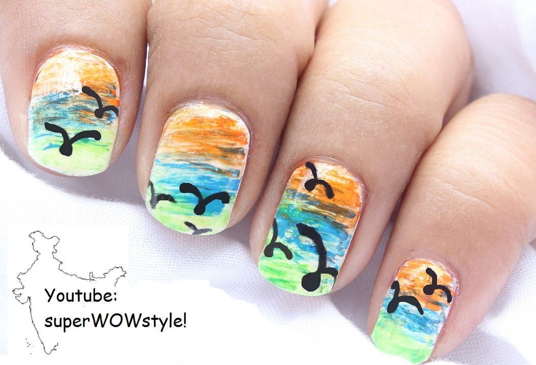 Indian Independence Day Nail Art