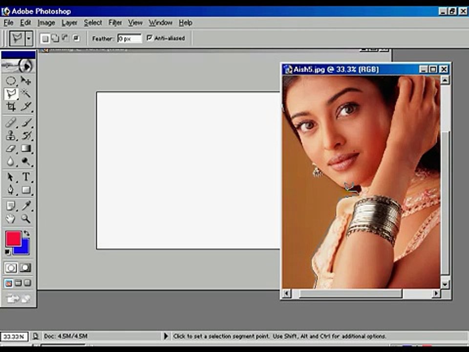 Using Lasso tools in Photoshop