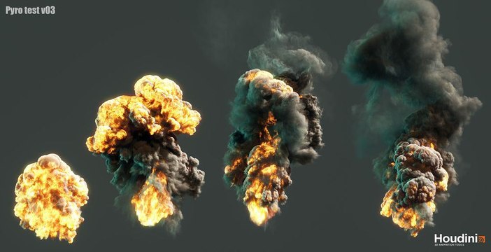 CGI 3D Tutorial HD : Houdini Pyro explosion shader by Carlos Parmentier