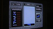 TETRIS NES NTSC, game genie game, lvl 29 speed over 20 lines with only longbars