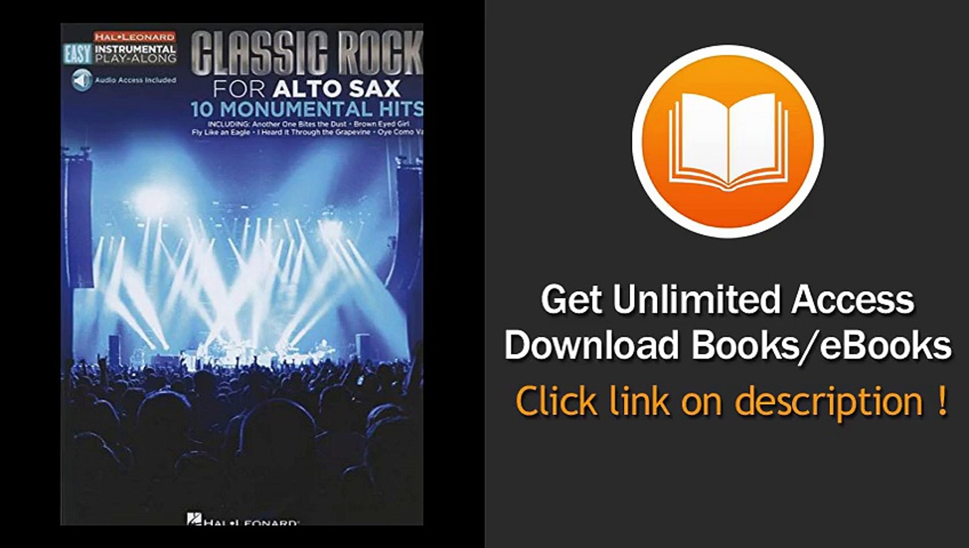Classic Rock Alto Sax Easy Instrumental Play-Along Book With Online Audio Tracks EBOOK (PDF) REVIEW