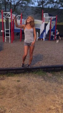 Mom gets caught posing for selfies at a playground