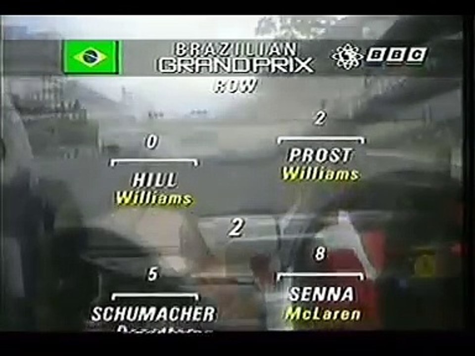 F1 1993 Interlagos start + crash