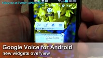 Google Voice for Android widgets demo