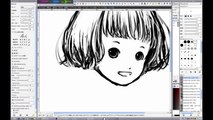 Drawing a girl on GIMP (gimp-painter-) 1 of 3