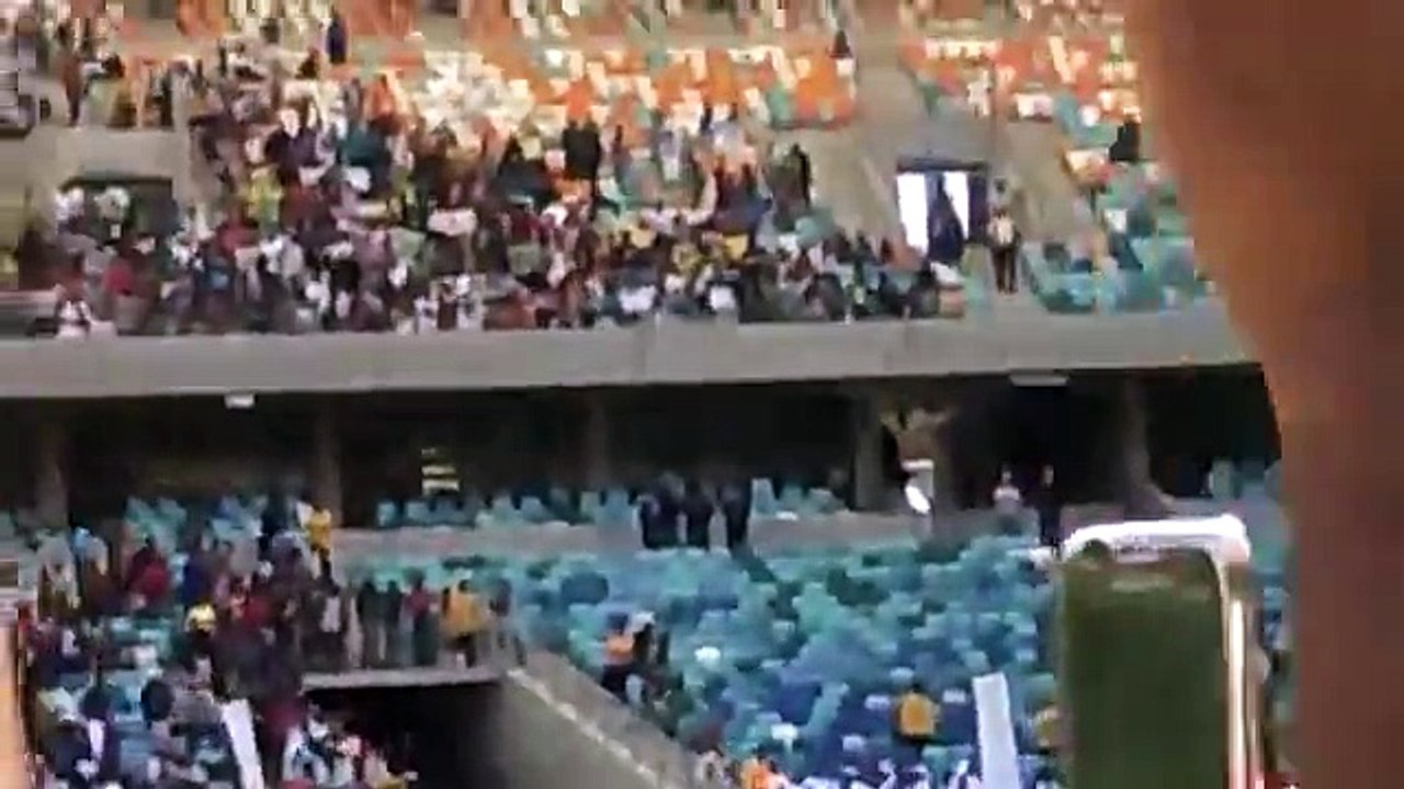Shembe(uthingo) enters the Moses Mabhida stadium.mp4