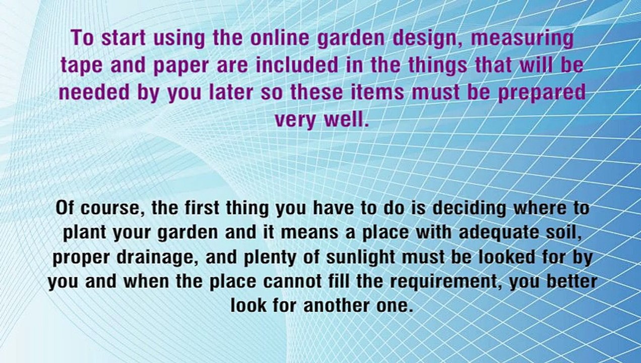 Online Garden Design Tips