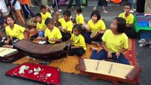 Thai Children Performing Traditional Music at  Krabi Night Market