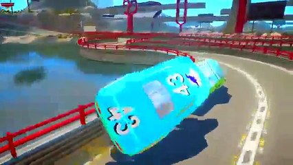 Revenge Dinoco King 43 VS Chick Hicks Epic Battle Disney pixar cars Stunt Speedway Park