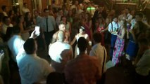 Shirtless Groom dancing w his Trap Queen Bride  (Derek & Jackie Burtch)