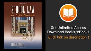 School Law for K-12 Educators Concepts and Cases EBOOK (PDF) REVIEW