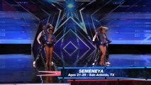 Semeneya  Dancer Pops Knee Out During Salsa Routine   America's Got Talent 2015 1