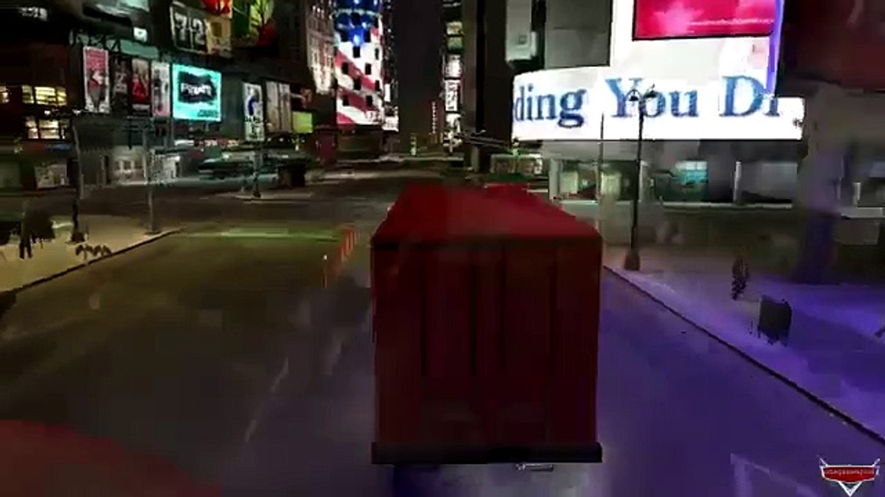 Lightning McQueen VS Mack Truck Disney cars PIXAR Race Track v3