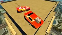 Seven Jumping Lightning McQueen  and Snot Rod Disney pixar cars crash test by onegamesplus