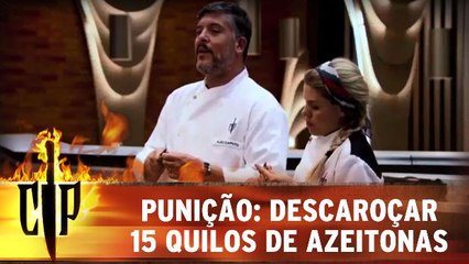 Punição: Descaroçar 15 quilos de azeitonas