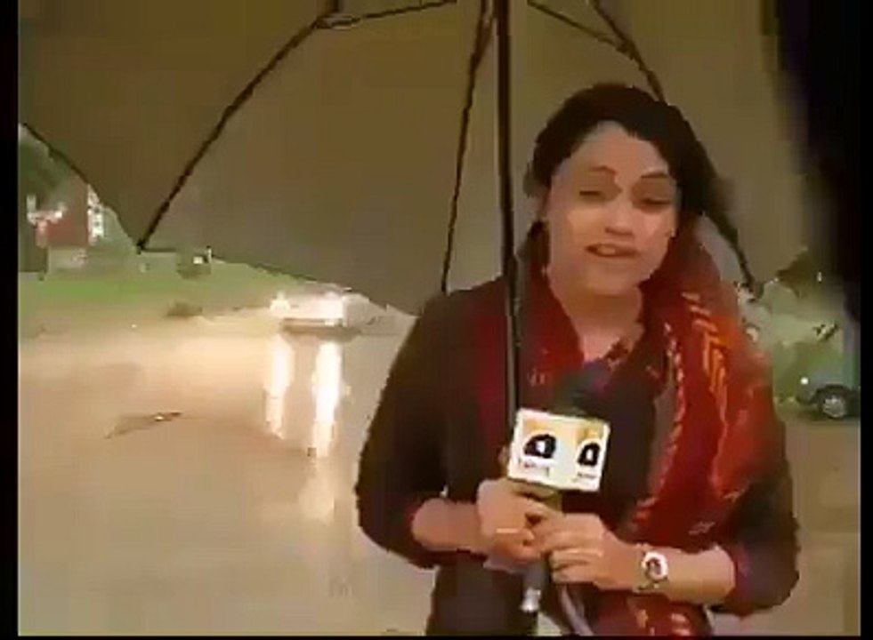 Geo Reporter in Rain