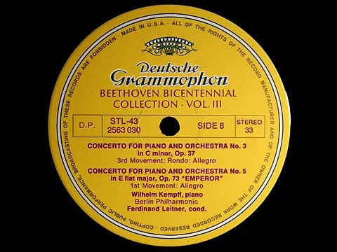Beethoven / Wilhelm Kempff, 1961: Piano Concerto No 5 E-flat major, Op. 73 - Emperor