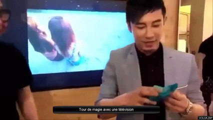 Tour de magie avec une télévision