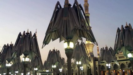 Umbrellas At Masjid Nabawi Madinah HD