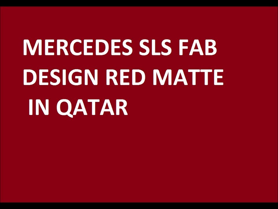Arab SLS FAB DESIGN RED MATTE (QATAR) INDIAN SONG HD