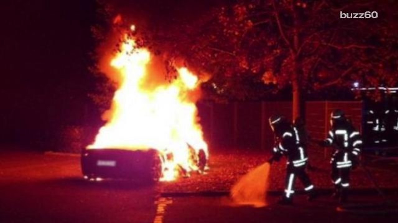Spoiled kid burns his Ferrari so he can get a newer one