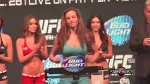 UFC 168: Ronda Rousey vs. Miesha Tate 2- full weigh in