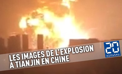 Les images de l'énorme explosion à Tianjin en Chine