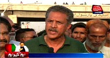 Karachi: MQM leader Wasim Akhtar media talk