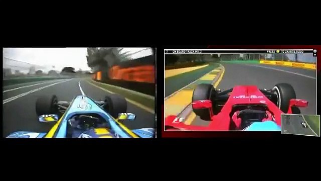 F1 2004 VS F1 2014 Fernando Alonso Onboard Melbourne Lap Comparison