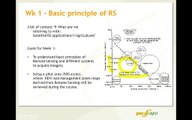 Applications of Remote Sensing for Crop Management - Basic Principles