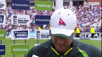 The moment when #MichaelClarke got emotional during the Presentation Ceremony of 4th #Ashes Test.