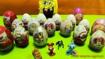 25 Surprise Eggs Kinder Surprise Mickey Mouse-Thomas Spongebob Disney Pixar Cars2 disney collect