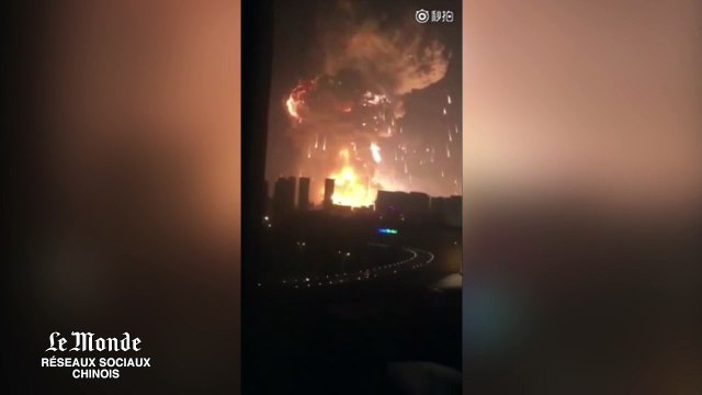 Vidéo : gigantesques explosions dans la ville de Tianjin en Chine