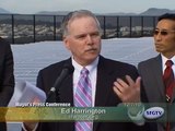 Mayor Newsom Powers Up California's Largest Municipal Solar Project At Sunset Reservoir