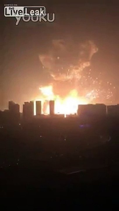 200 Tons TNT Equivalent Huge Explosion in Tianjin China