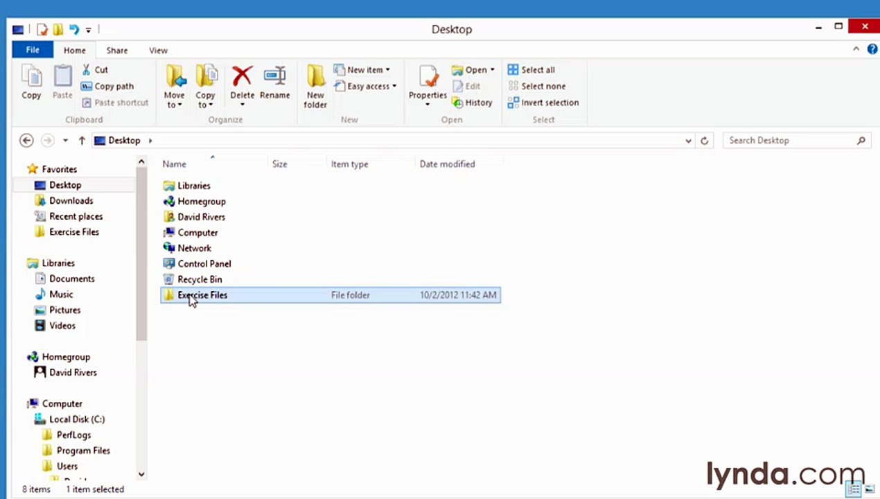 Windows 8 libraries