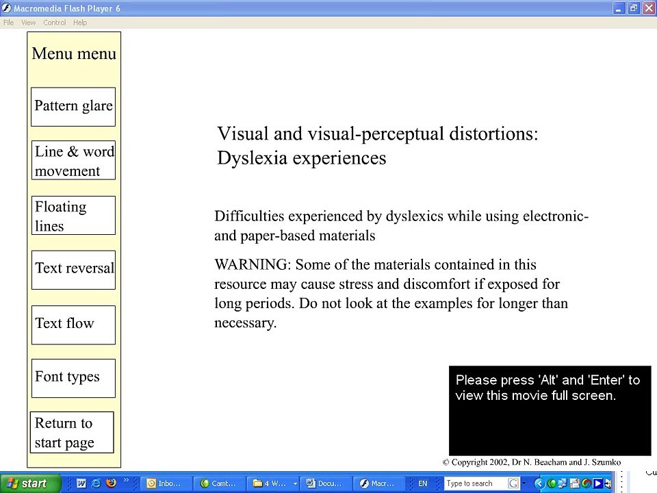 Dyslexia simulator