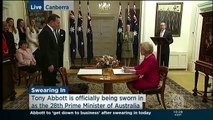 Swearing in of Tony Abbott as Prime Minister of Australia