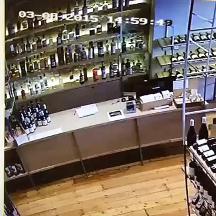 Perfect catch caught on security camera