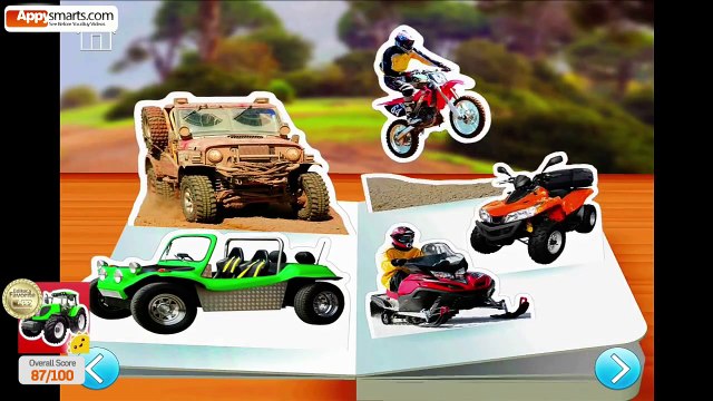 Things That Go ~ Touch, Look, Listen (app demo with kids trucks, buses, diggers etc)