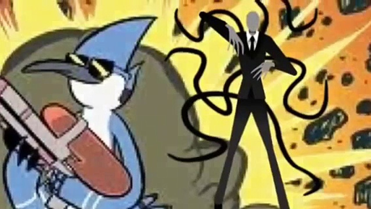 Mario and regular show vs slender man