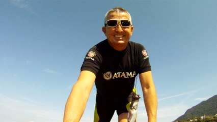 Bike e Sup nos mares e praia de Ubatuba, SP, Brasil