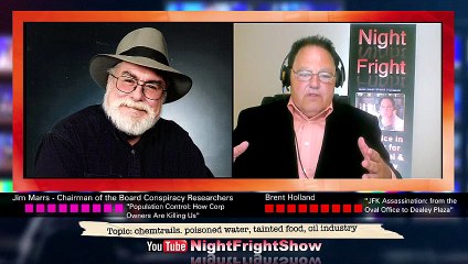 Jim Marrs books "Population Control" Night Fright Show / Brent Holland