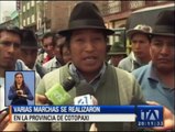 Paro nacional: actividades económicas se suspendieron en Saquisilí