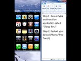 Built into Keyboard Copy and Paste for iPhone 2G 3G/iPod Touch Clippy Beta!