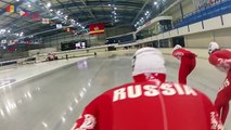 Amazing Footage of Speed Skating in Sochi Olympics Trials