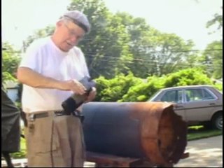 Wood Stove From A Hot Water Heater